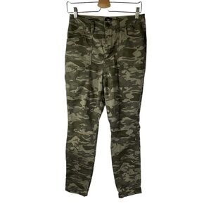 Lee Riders Ankle Pants Camouflage Camo Khaki Green Cargo Size 6